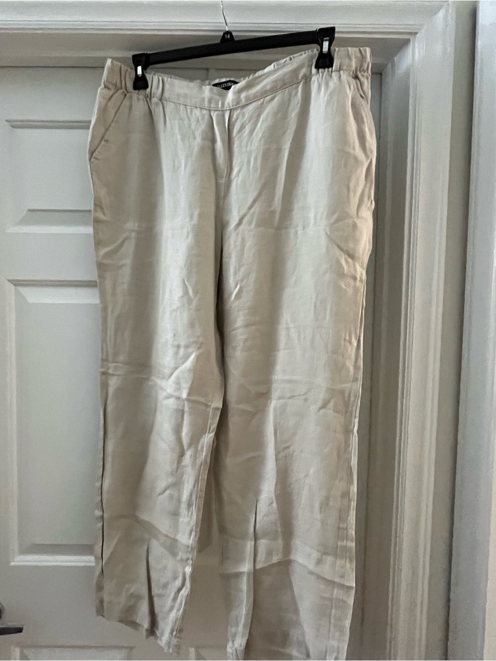Ellen Tracy Light Beige Linen Pants - Picture 4 of 5